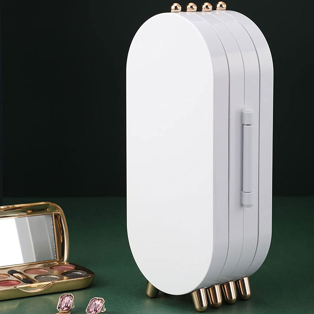 Foldable Jewellery Box with Mirror – Multi-Function Jewelry Organizer (Random Color)