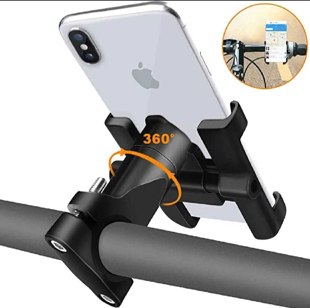 luminum Alloy Motorcycle & Bike Phone Holder – Universal Handlebar Mobile Mount