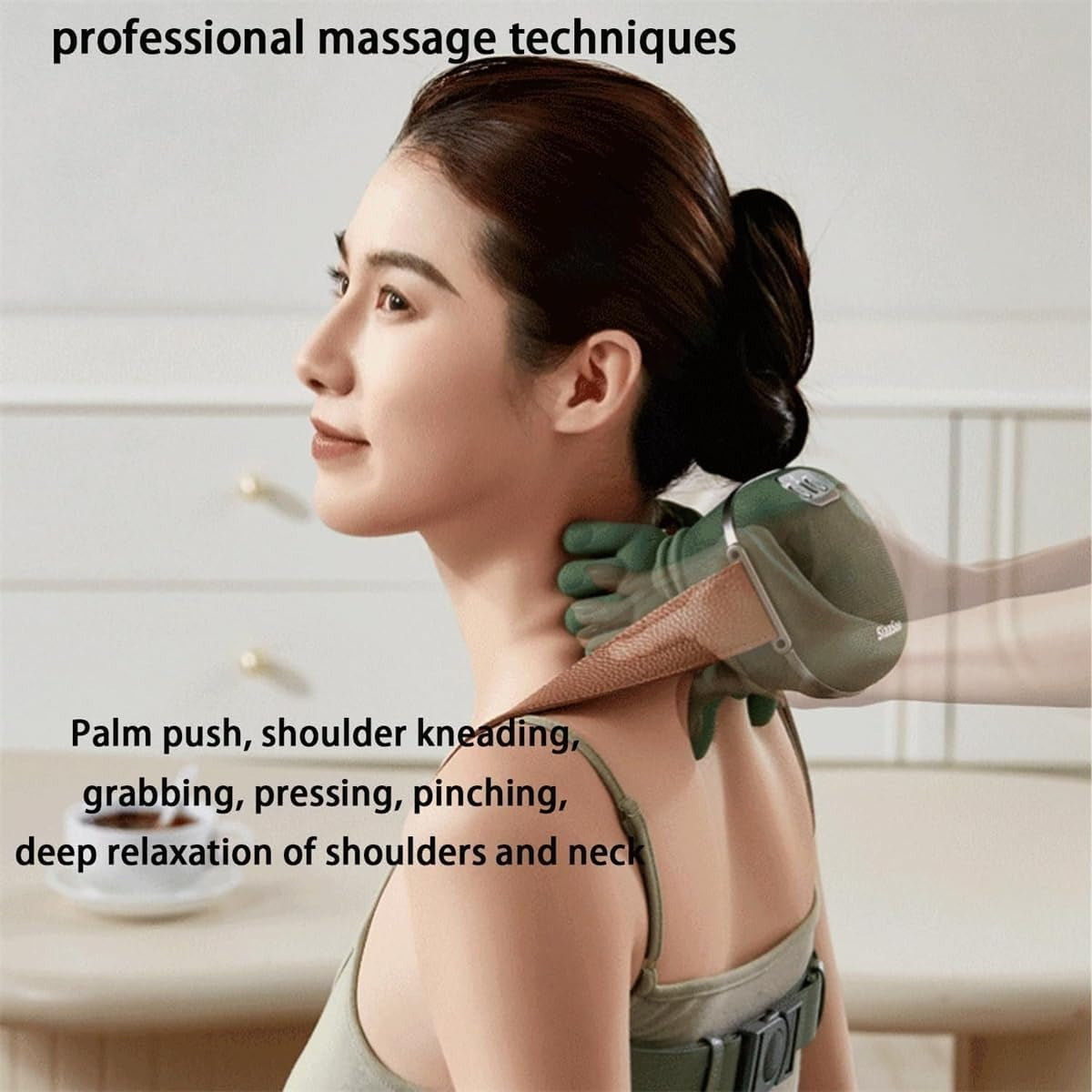 Smart Finger Pressure Neck Massager – Electric Deep Kneading Heated Back & Shoulder Massager | Pain Relief Relaxation Device for Home