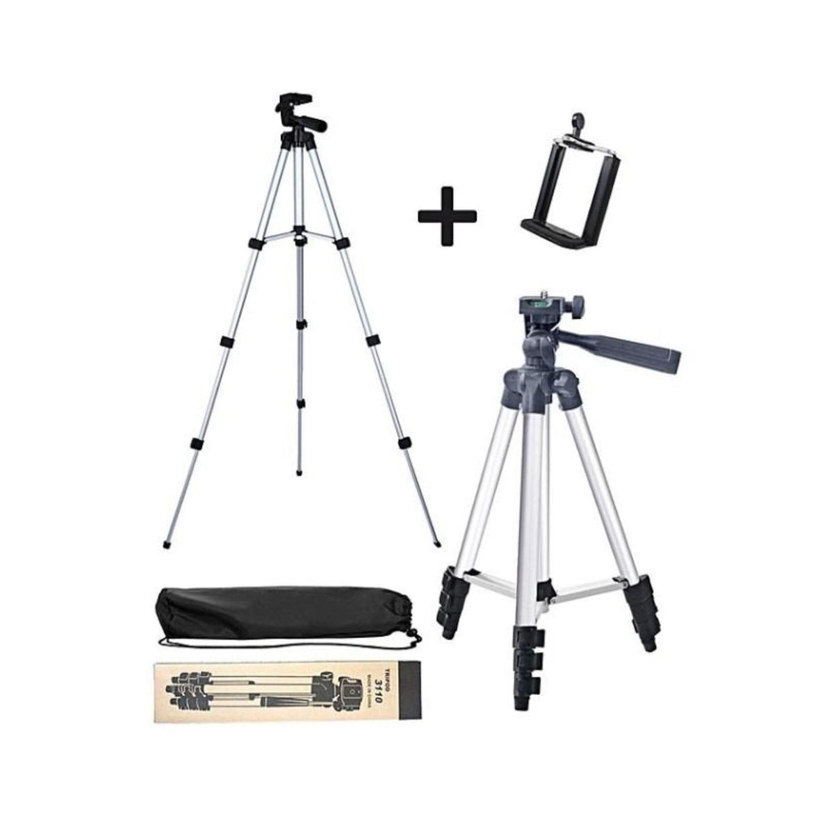 Adjustable Tripod Stand for Mobile & Camera – Universal Phone Clip for Vlogging, Reels, Photography & Video Recording