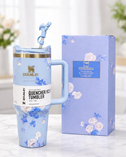 Stanley Premium Quality Floral Tumbler 40oz - Blue Floral