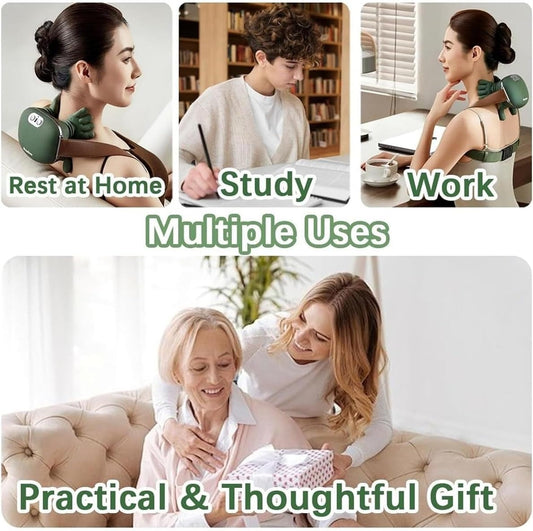 Smart Finger Pressure Neck Massager – Electric Deep Kneading Heated Back & Shoulder Massager | Pain Relief Relaxation Device for Home